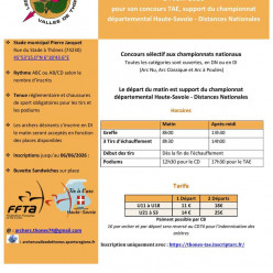 Concours TAE 2026 - Championnat Départemental DN 74